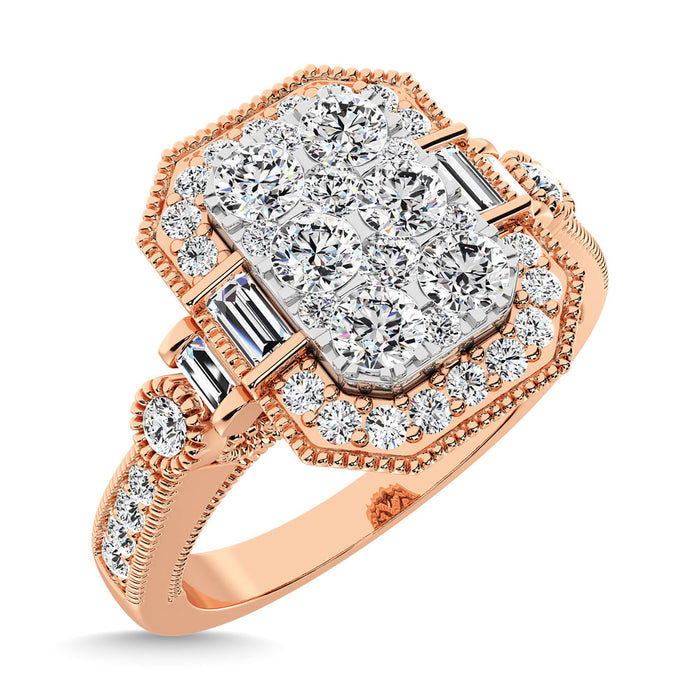 Diamond 7/8. Ct.Tw. Engagement Ring in 14K Two Tone Gold