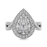 Thumbnail for Diamond 2 Ct.Tw. Pear Shape Engagement Ring in 14K White Gold