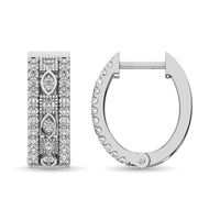 Thumbnail for Diamond 3/8 Ct.Tw. Hoop Earrings  in 14K White Gold