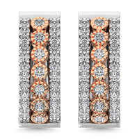 Thumbnail for Diamond 3/8 Ct.Tw. Hoop Earrings in 14K Two Tone Gold