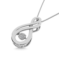 Thumbnail for Sterling Silver Moving Diamond Accent Infinity Pendant