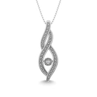 Thumbnail for Sterling Silver Moving Diamond Accent Fashion Pendant
