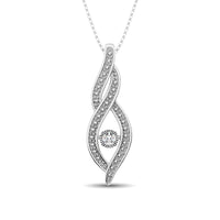 Thumbnail for Sterling Silver Moving Diamond Accent Fashion Pendant