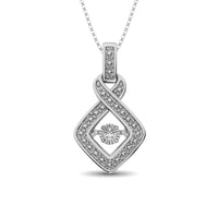 Thumbnail for Sterling Silver Moving Diamond Accent Fashion Pendant