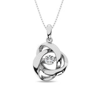 Thumbnail for Diamond 1/20 Ct.Tw. Shimmering Pendant in Sterling Silver