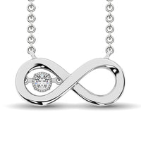 Thumbnail for Sterling Silver Diamond Accent Infinity Pendant