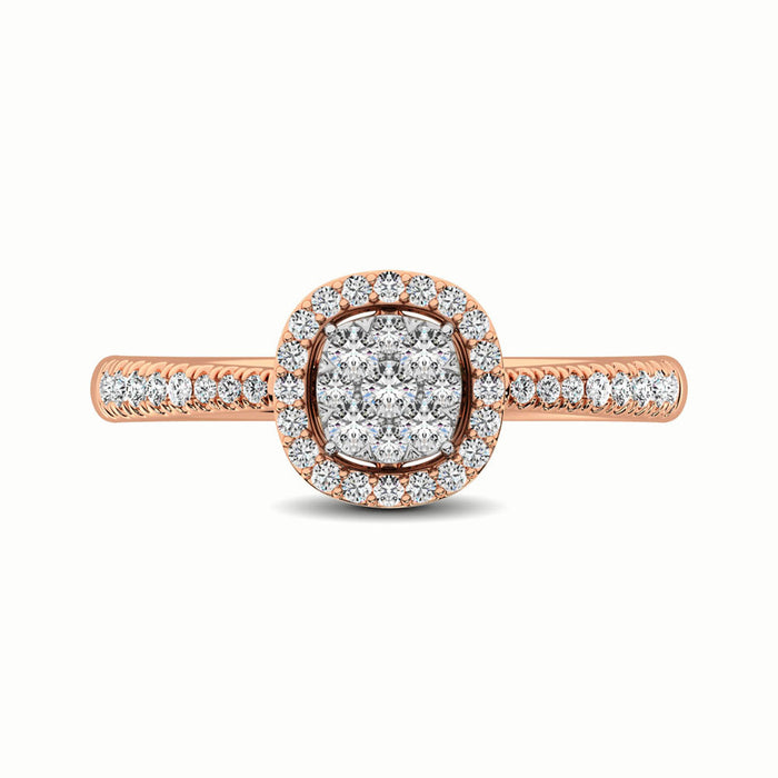 14K Rose Gold 1/3 Ct.Tw. Diamond Fashion Ring