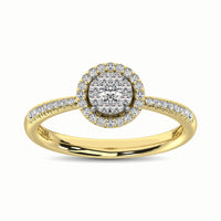 Thumbnail for 14K Yellow Gold 1/3 Ct.Tw. Diamond Fashion Ring
