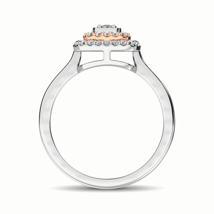 10K Two Tone 1/4 Ct.Tw. Diamond Fashion Ring