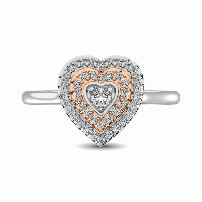 10K Two Tone 1/4 Ct.Tw. Diamond Fashion Ring