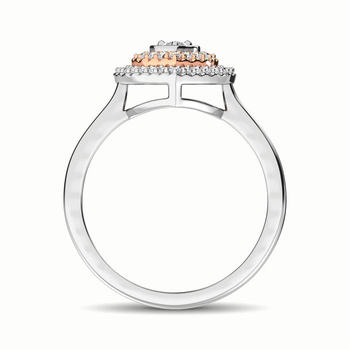 10K Two Tone 1/4 Ct.Tw. Diamond Fashion Ring