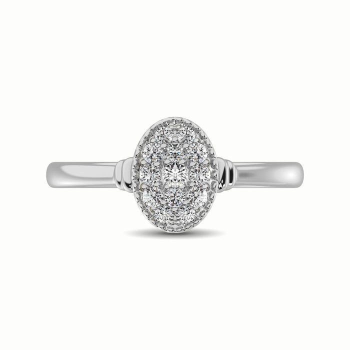 10K White Gold 1/5 Ct.Tw. Diamond Fashion Ring