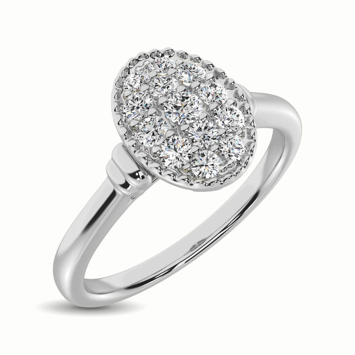 10K White Gold 1/5 Ct.Tw. Diamond Fashion Ring