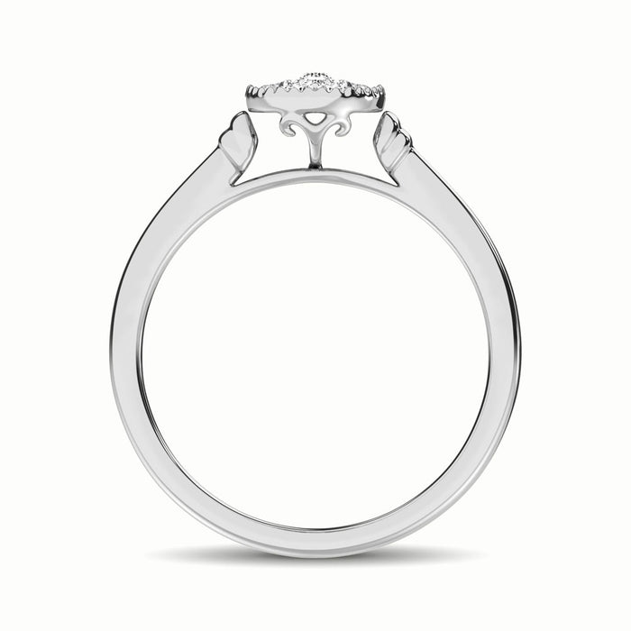 10K White Gold 1/5 Ct.Tw. Diamond Fashion Ring