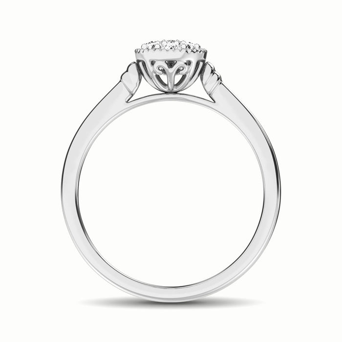 10K White Gold 1/5 Ct.Tw. Diamond Fashion Ring