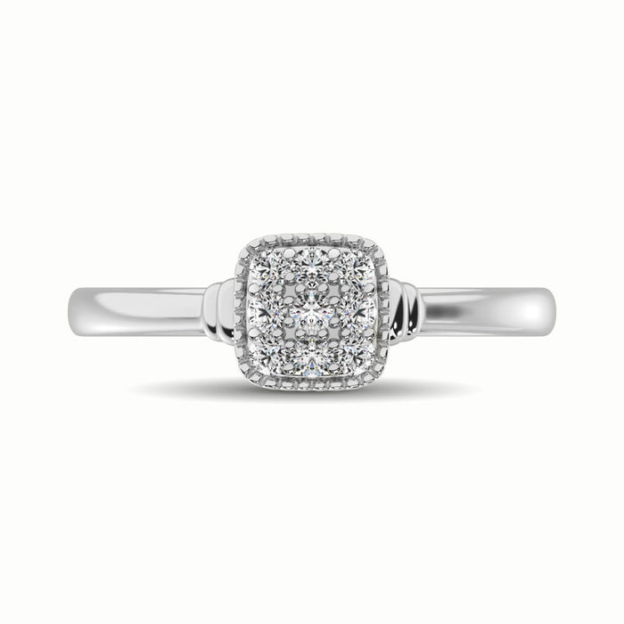 10K White Gold 1/5 Ct.Tw. Diamond Fashion Ring