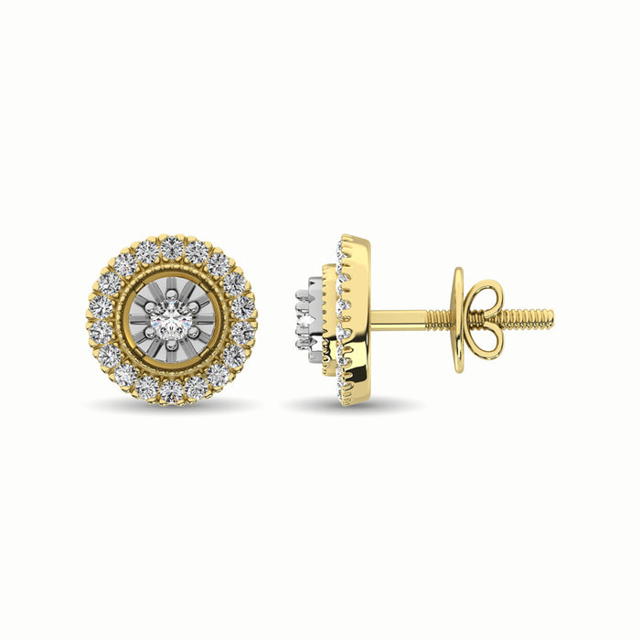 10K Yellow Gold 1/3 Ct.Tw. Diamond Stud Earrings