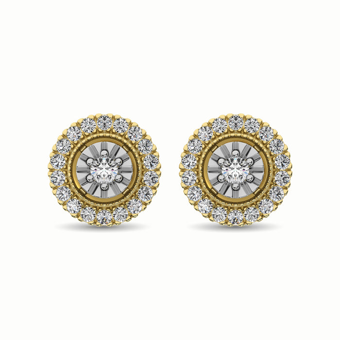 10K Yellow Gold 1/3 Ct.Tw. Diamond Stud Earrings