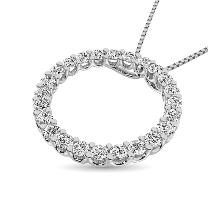 Circle Frame Diamond 1/2 Ct.Tw. Pendant