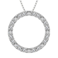 Thumbnail for Circle Frame Diamond 1/2 Ct.Tw. Pendant