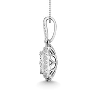 Thumbnail for Diamond 1 3/4 Ct.Tw. Oval Shape Cluster Pendant in 14K White Gold