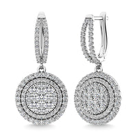Thumbnail for Diamond 2 1/10 Ct.Tw. Roud Shape Dangler Earring in 14K White Gold
