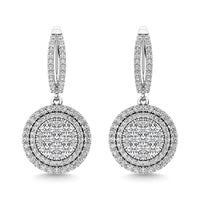 Thumbnail for Diamond 2 1/10 Ct.Tw. Roud Shape Dangler Earring in 14K White Gold