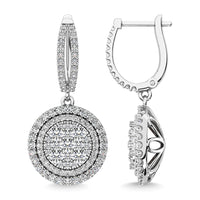 Thumbnail for Diamond 2 1/10 Ct.Tw. Roud Shape Dangler Earring in 14K White Gold
