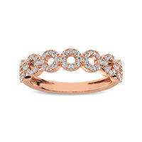 Thumbnail for 14K Rose Gold 1/3 Ct.Tw. Diamond 7 Station Stackable Band