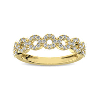 Thumbnail for 14K Yellow Gold 1/3 Ct.Tw. Diamond 7 Station Stackable Band