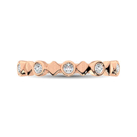 Thumbnail for 14K Rose Gold 1/6 Ct.Tw. Diamond Bezel Set Stackable Band