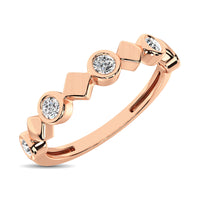 Thumbnail for 14K Rose Gold 1/6 Ct.Tw. Diamond Bezel Set Stackable Band