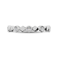 Thumbnail for 14K White Gold 1/6 Ct.Tw. Diamond Bezel Set Stackable Band