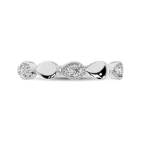 Thumbnail for 14K White Gold 1/20 Ct.Tw. Diamond  Pear Shape Stackable Band