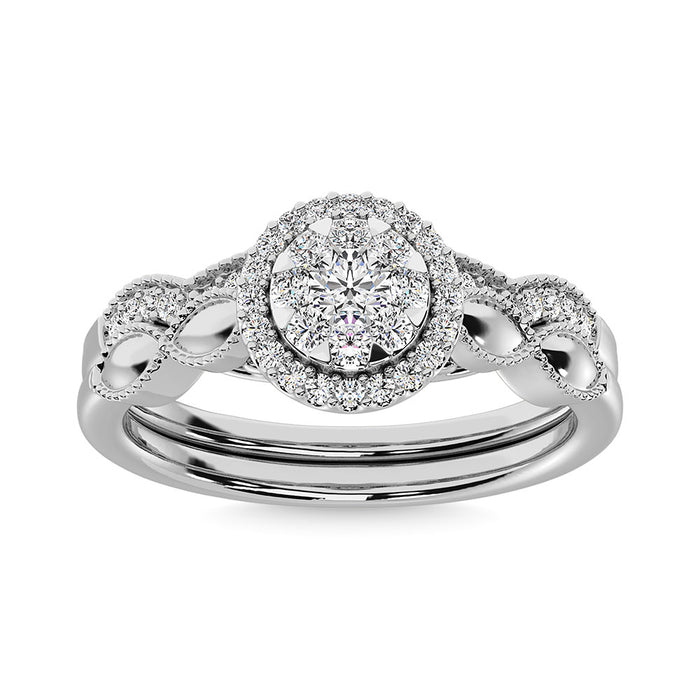 Diamond 1/2 Ct.Tw. Bridal Ring in 14K White Gold