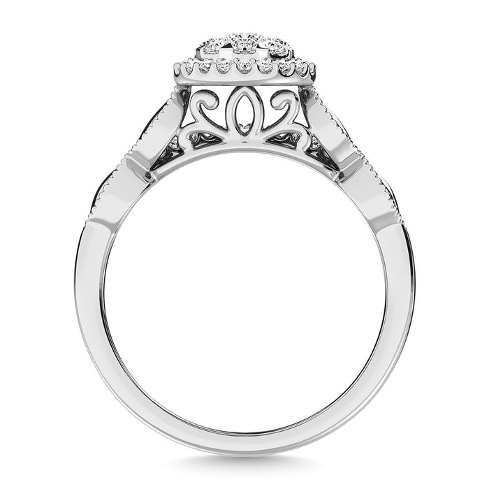 Diamond 1/2 Ct.Tw. Bridal Ring in 14K White Gold