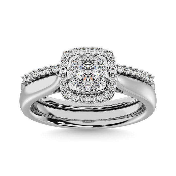 Diamond 1/2 Ct.Tw. Bridal Ring in 14K White Gold