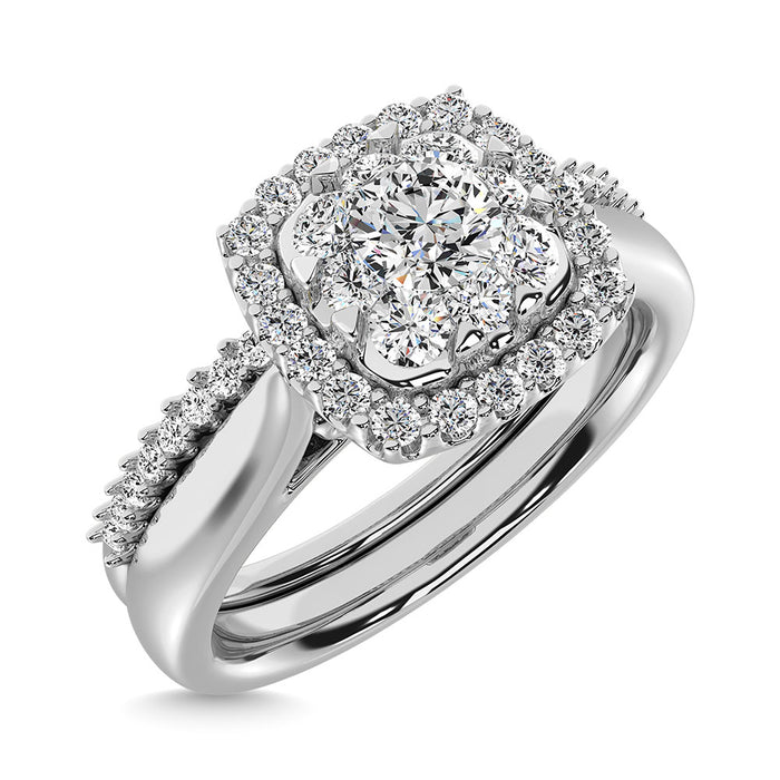 Diamond 1/2 Ct.Tw. Bridal Ring in 14K White Gold