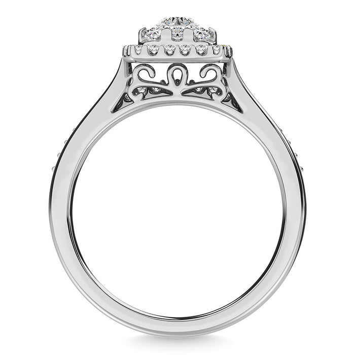 Diamond 1/2 Ct.Tw. Bridal Ring in 14K White Gold