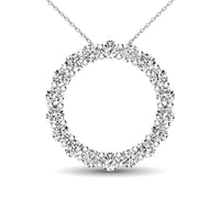 Thumbnail for 14K White Gold 2/5 Ct.Tw. Diamond Circle Pendant