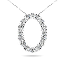 Thumbnail for Diamond 3/8 Ct.Tw. Oval Shape Pendant in 14K White Gold