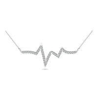 Thumbnail for Diamond 1/6 Ct.Tw. Heartbeat Neckalace