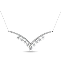 Thumbnail for 14K White Gold 1/3 Ct.Tw. Diamond Star Necklace