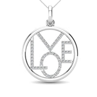 Thumbnail for Diamond 1/10 Ct.Tw. LOVE Pendant in 10K White Gold