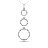 Thumbnail for Diamond 1/4 Ct.Tw. Open Circles Pendant in 14K White Gold