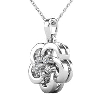 Thumbnail for Open Flower Diamond 1/10 Ct.Tw. Pendant