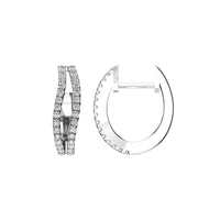 Thumbnail for 14K White Gold 1/4 Ct.Tw. Diamond Hoop Earrings