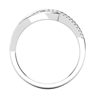 Thumbnail for Diamond 1/10 Ctw Abstract Loop Ring in 10K White Gold