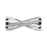 Thumbnail for Diamond 1/5 Ct.Tw. Crossover Ring in 10K White Gold