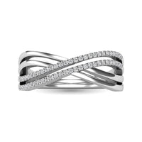 Thumbnail for Diamond 1/5 Ct.Tw. Crossover Ring in 10K White Gold